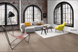 Canadian Standard BOEN Arizona Oak engineered hardwood flooring featuring 5.4-inch wide planks with natural wood grain in a living room