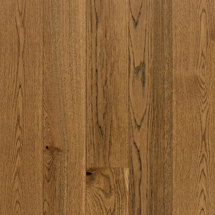 Canadian Standard BOEN Alamo Oak engineered hardwood flooring with 5.4-inch wide planks featuring rich brown tones and natural oak grain variation
