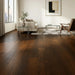 Canadian Standard BOEN Cocoa Oak engineered hardwood flooring featuring 5.4-inch wide planks with natural wood grain in a living room