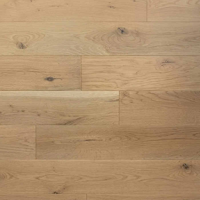 Canadian Standard Brand Coverings Alexanian Oak solid hardwood flooring featuring 5-inch wide wirebrushed planks with natural wood grain and a matte finish