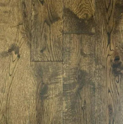 Canadian Standard Brand Coverings Smoked Tobacco Oak solid hardwood featuring 5-inch planks with wirebrushed natural wood grain