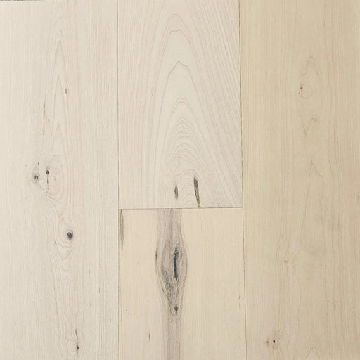 Canadian Standard Brand Surfaces Berkeley Maple engineered hardwood flooring featuring 6.5-inch wide planks with natural maple grain and wirebrushed texture