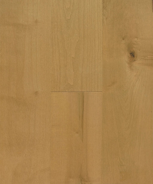 Canadian Standard Brand Surfaces La Jolla Maple engineered hardwood flooring featuring 6.5-inch wide planks with wirebrushed texture