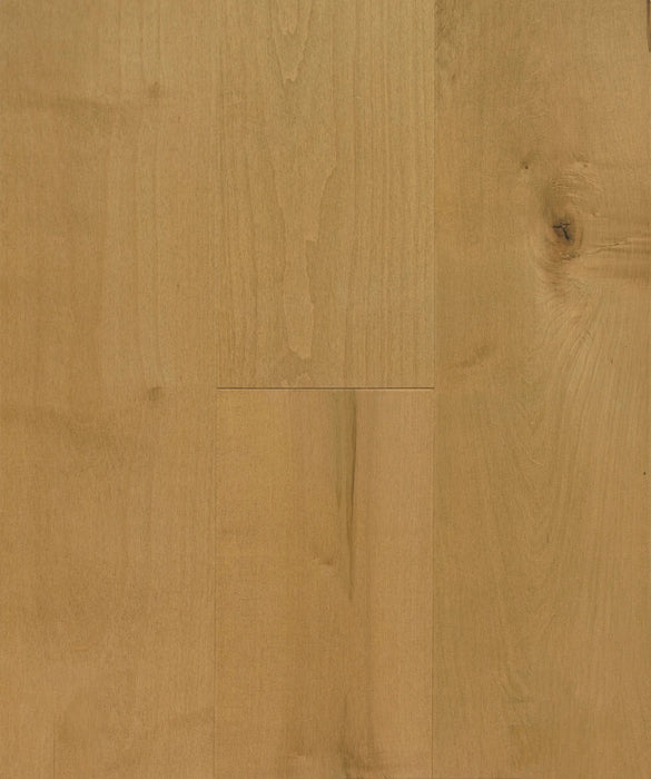 Canadian Standard Brand Surfaces La Jolla Maple engineered hardwood flooring featuring 6.5-inch wide planks with wirebrushed texture