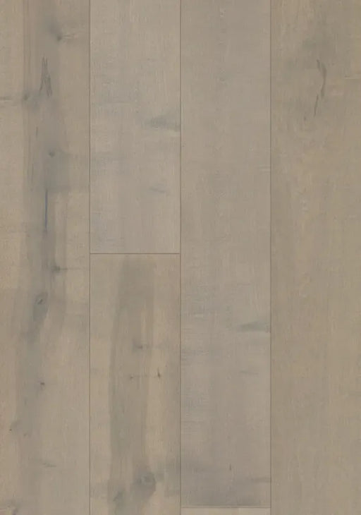 Canadian Standard Brand Surfaces Millstead Maple engineered hardwood flooring featuring 7.5-inch wide planks with wirebrushed texture