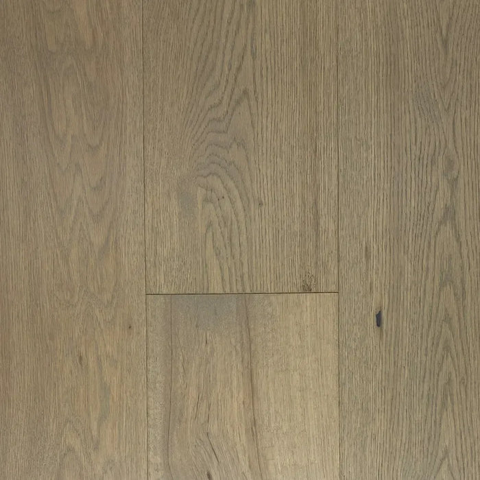 Canadian Standard Brand Surfaces Napa Valley Oak engineered hardwood flooring featuring 6.5-inch wide planks with wirebrushed texture