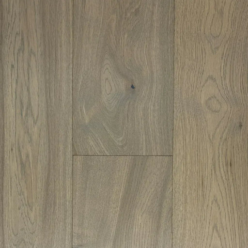 Canadian Standard Brand Surfaces Sausalito Oak engineered hardwood flooring featuring 6.5-inch wide planks with natural oak grain and wirebrushed texture