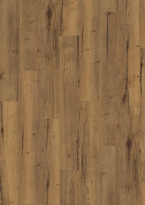 Canadian Standard EGGER PRO Valley Oak Mocca 12mm laminate flooring featuring 7.6-inch wide planks with natural oak-look grain texture