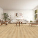 Canadian Standard Noa Evion 9 waterproof WPC vinyl flooring featuring wide wood-look planks with realistic natural grain detailing in a living room