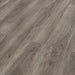 Canadian Standard Inhaus Elandura Caraway waterproof rigid core vinyl flooring featuring grey wood-look grain, medium colour variation and 6.81-inch-wide planks detail closeup