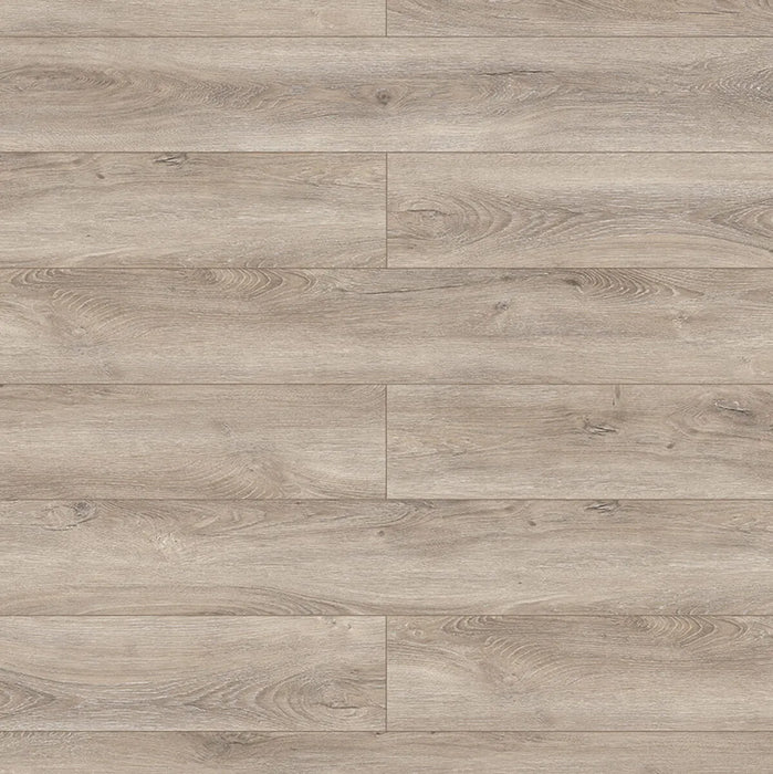 Canadian Standard Inhaus Elandura Clove 5mm waterproof rigid core vinyl flooring featuring medium taupe oak-look grain with medium tonal variation