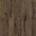 Canadian Standard Inhaus Elandura Terra 5mm waterproof rigid core vinyl flooring featuring dark brown oak-look grain with medium tonal variation plank layout
