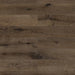Canadian Standard Inhaus Elandura Terra 5mm waterproof rigid core vinyl flooring featuring dark brown oak-look grain with medium tonal variation