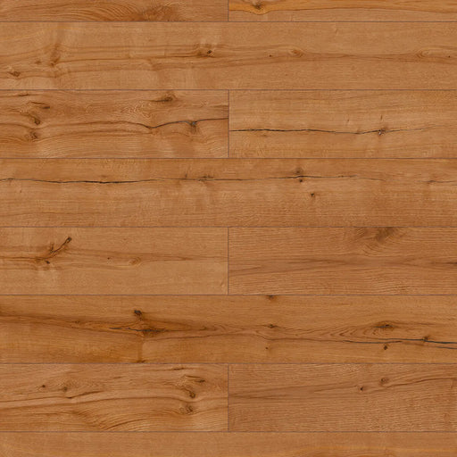 Canadian Standard Inhaus Elandura Umber 5mm waterproof rigid core vinyl flooring featuring medium russet wood-look grain with light tonal variation