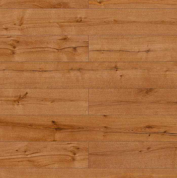 Canadian Standard Inhaus Elandura Umber 5mm waterproof rigid core vinyl flooring featuring medium russet wood-look grain with light tonal variation