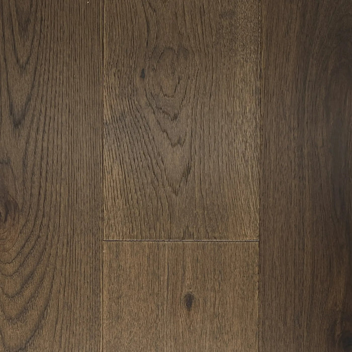 Canadian Standard Lewis Novella American Hickory engineered hardwood flooring featuring 7.5-inch wide planks with natural grain and wirebrushed texture