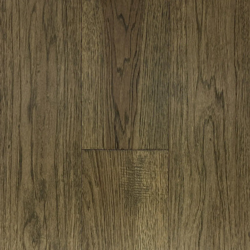 Canadian Standard Novella Fitzgerald American Hickory engineered hardwood flooring featuring 6.5-inch wide planks with natural grain variation and wirebrushed texture