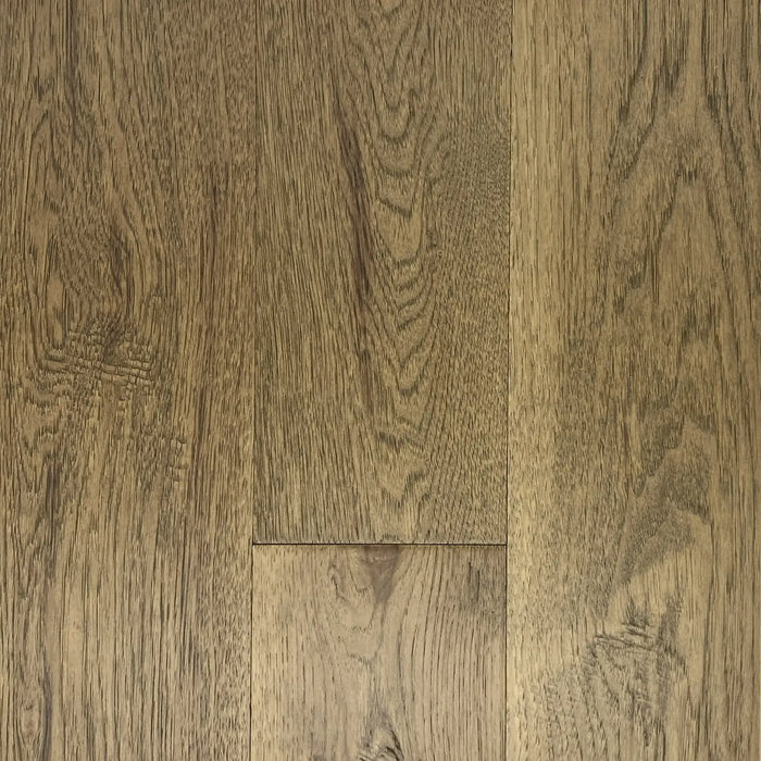 Canadian Standard Novella Orwell American Hickory engineered hardwood flooring featuring 6.5-inch wide planks with natural grain variation and wirebrushed texture