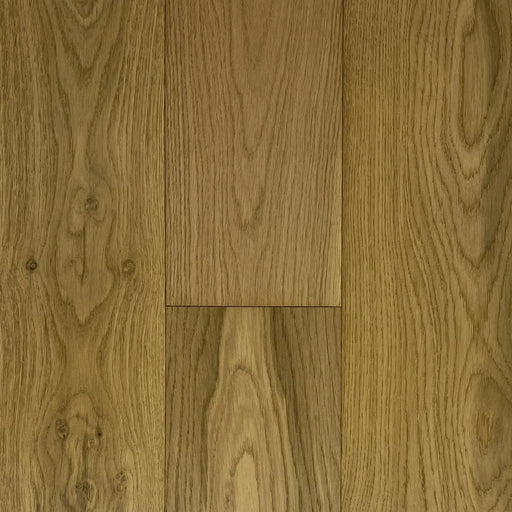 Canadian Standard Novella Rowling Oak engineered hardwood flooring featuring 6.5-inch wide planks with natural wood grain and wirebrushed texture