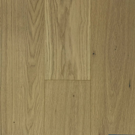 Canadian Standard Novella Woolf Oak engineered hardwood flooring featuring 6.5-inch wide planks with natural wood grain and wirebrushed texture