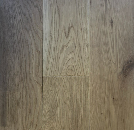 Canadian Standard Origins Arlington Oak engineered hardwood flooring with 6.5-inch wide planks, natural wood grain and a sawn-cut smoked finish
