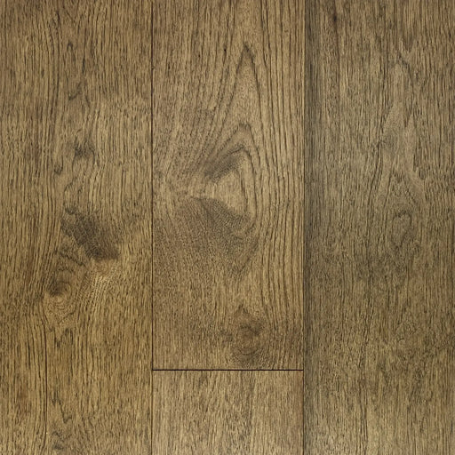 Canadian Standard Origins Forest Trail American Hickory engineered hardwood flooring featuring 6.5-inch wide planks with wirebrushed wood grain texture