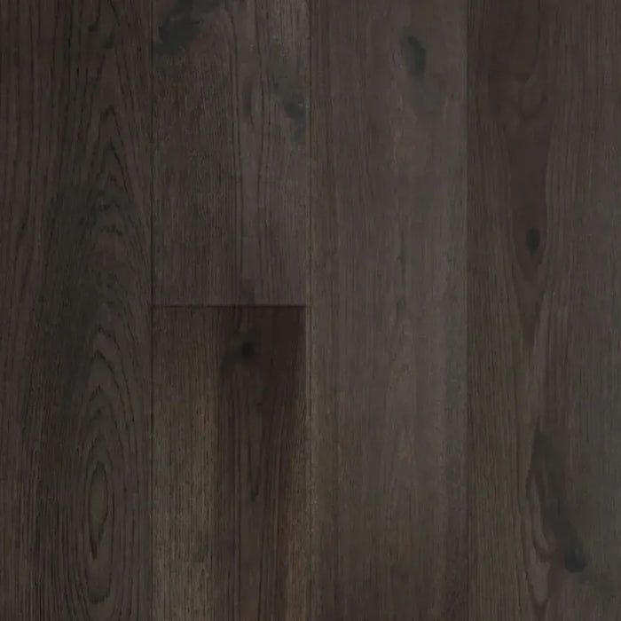 Canadian Standard Origins XL Barrymore American Hickory engineered hardwood flooring featuring 7.5-inch wide planks with natural wood grain and wirebrushed texture