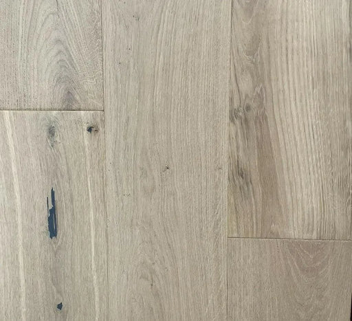 Canadian Standard Origins XL Carissa Oak engineered hardwood flooring featuring 7.5-inch wide planks with lightly handscraped and wirebrushed texture