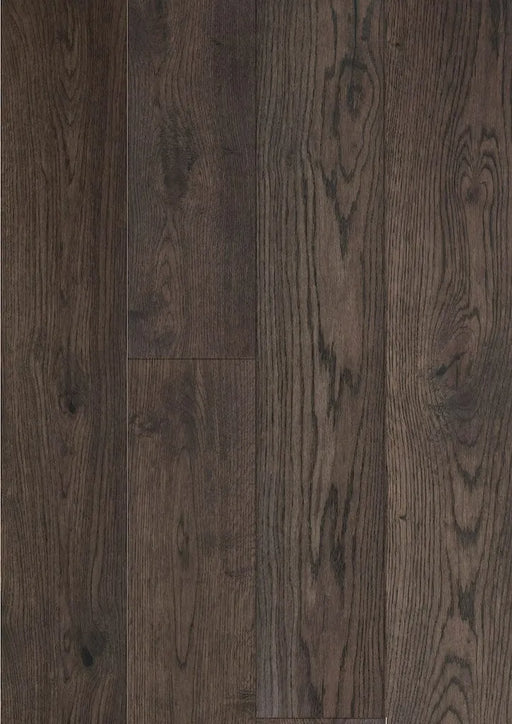 Canadian Standard Origins XL Charleston Oak engineered hardwood flooring featuring 7.5-inch wide planks with handscraped and wirebrushed texture