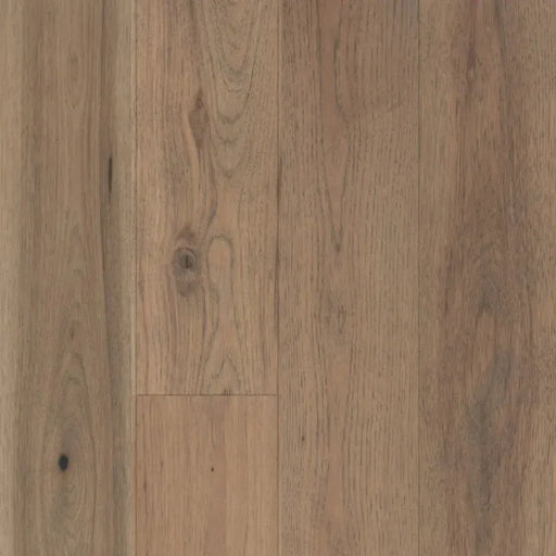 Canadian Standard Origins XL Chesterfield American Hickory engineered hardwood flooring featuring 7.5-inch wide planks with natural wood grain and wirebrushed texture