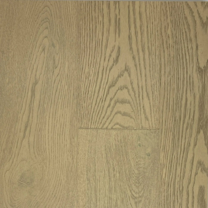 Canadian Standard Origins XL Evelyn European Oak engineered hardwood flooring featuring 7.5-inch wide planks with natural wood grain and wirebrushed texture