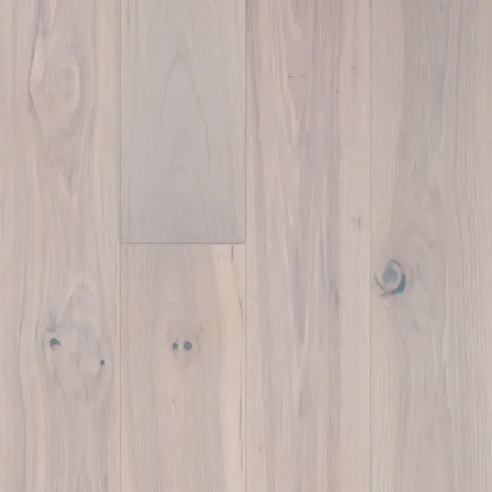 Canadian Standard Origins XL Hayward American Hickory engineered hardwood flooring featuring 7.5-inch wide planks with natural wood grain and wirebrushed texture