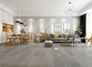 Canadian Standard Origins XL Maxine Oak engineered hardwood flooring featuring 7.5-inch wide planks with handscraped and wirebrushed texture in a living room