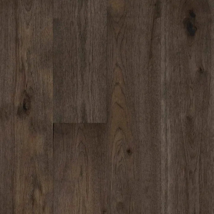 Canadian Standard Origins XL Townsend American Hickory engineered hardwood flooring featuring 7.5-inch wide planks with natural wood grain and wirebrushed texture