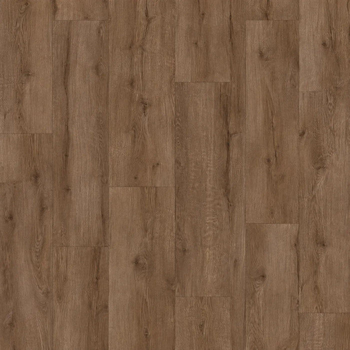 Canadian Standard Ridgecrest Five Peaks 8mm waterproof laminate flooring showing realistic wood grain, matte finish and painted micro-beveled plank edges