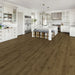 Canadian Standard Ridgecrest Oak Bridge 8mm waterproof laminate flooring with 7.72-inch-wide planks, matte finish and authentic wood-inspired plank pattern applied in a kitchen