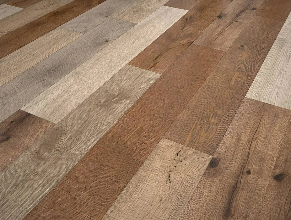 Canadian Standard SONO Eclipse Baywest Oak flooring featuring 8-inch wide planks with realistic oak grain and natural colour variation detail closeup