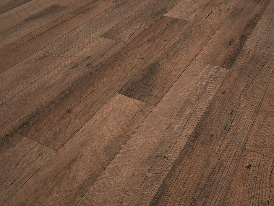Canadian Standard SONO Eclipse Saloon Oak flooring featuring 8-inch wide planks with natural oak-look texture detail closeup