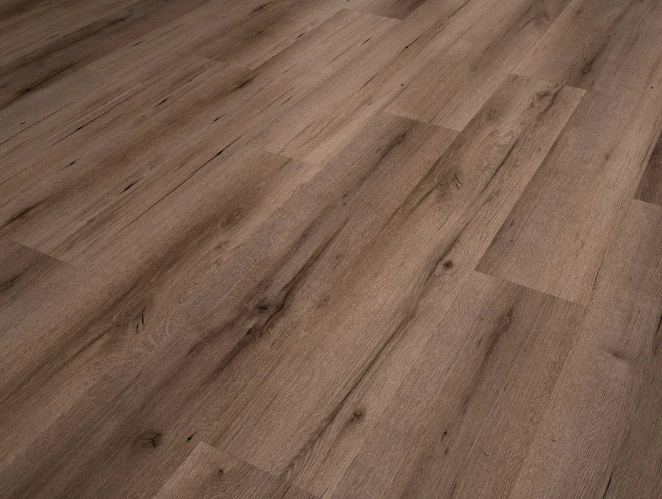 Canadian Standard SONO Eclipse Sheridan Bay Oak flooring featuring 8-inch wide planks with realistic oak wood-grain texture detail closeup