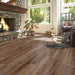 Canadian Standard SONO Eclipse Sheridan Bay Oak flooring featuring 8-inch wide planks with realistic oak wood-grain texture in a living room