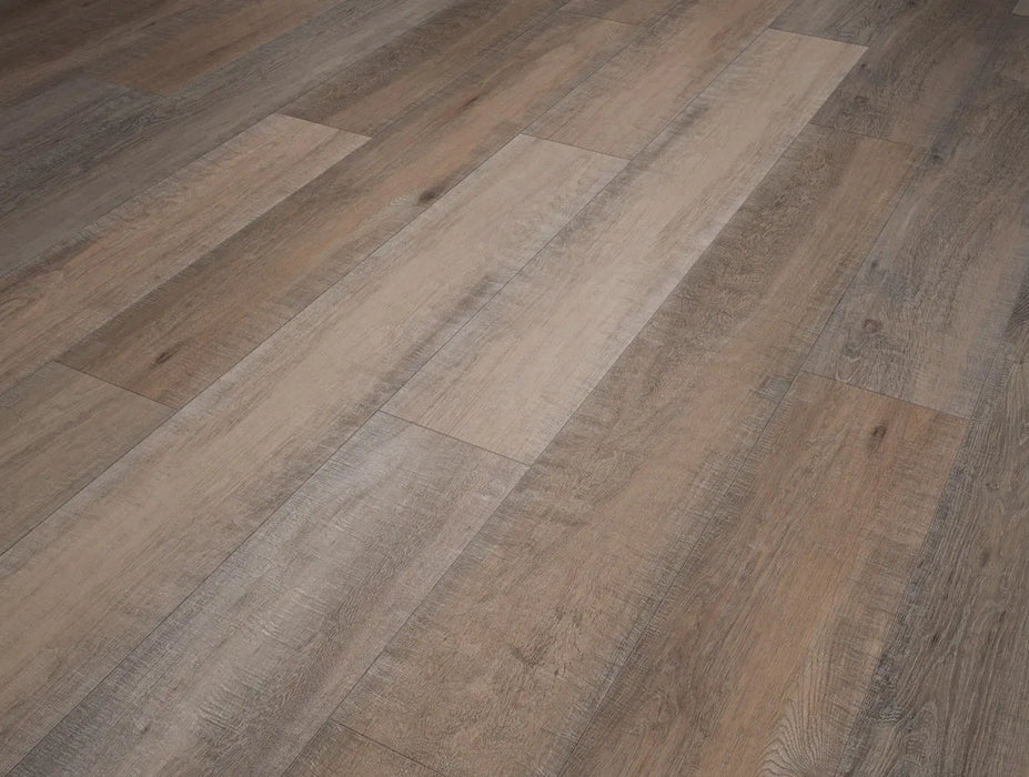 Canadian Standard SONO Eclipse Streamwashed Oak flooring featuring 8-inch wide planks with realistic natural oak-look grain detail closeup