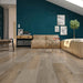 Canadian Standard SONO Eclipse Streamwashed Oak flooring featuring 8-inch wide planks with realistic natural oak-look grain in a living room