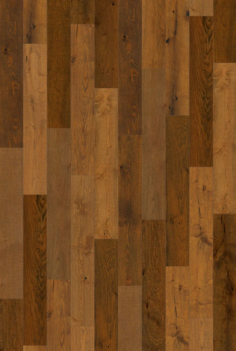 Canadian Standard SONO Eclipse Tobacco Oak flooring featuring 8-inch wide planks with realistic oak-inspired grain plank overview