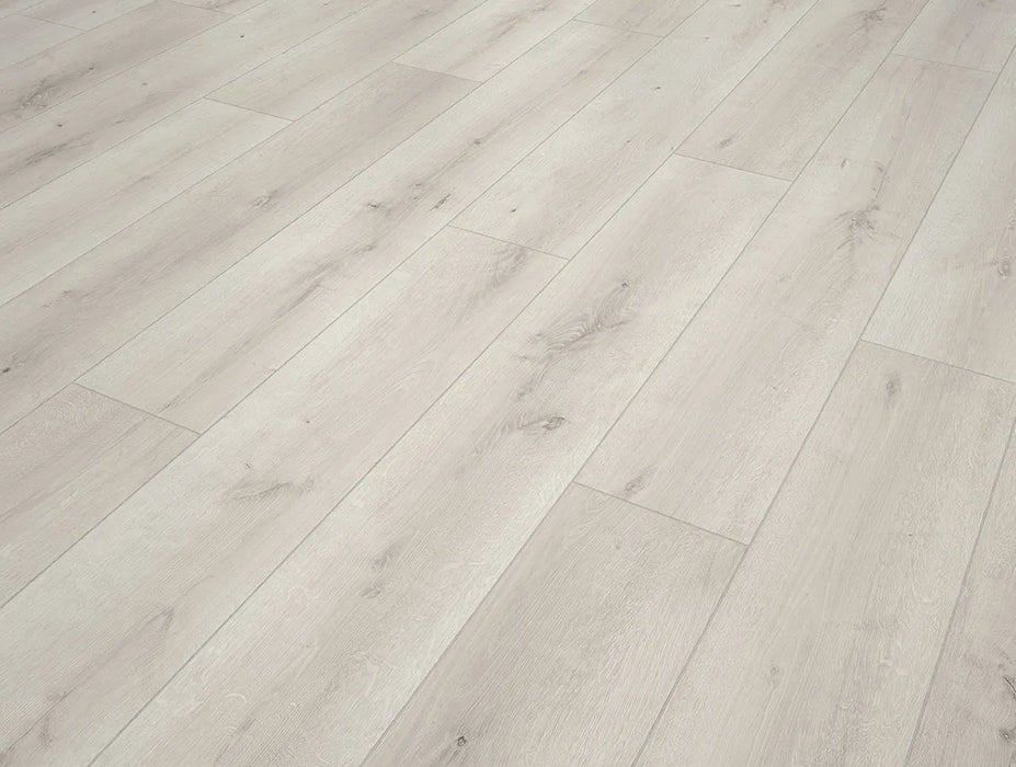 Canadian Standard SONO Eclipse Winter Oak flooring featuring 8-inch wide planks with natural oak-look wood grain detail closeup