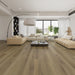 Canadian Standard Percy Vanntett Plus 7mm waterproof SPC luxury vinyl plank flooring featuring wide wood-look planks with realistic textured grain and a matte finish in a living room