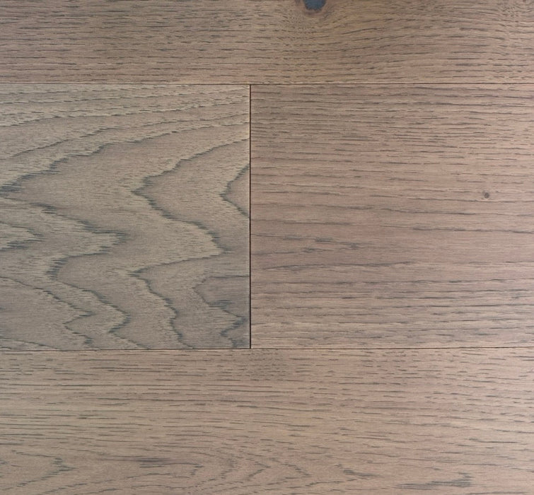 NAF Aged Barrel engineered hickory hardwood flooring featuring 7.5-inch wide planks with natural wood grain and a wirebrushed finish