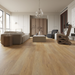 NAF AquaPlus Classic Malta 7mm waterproof rigid core vinyl plank flooring with textured finish and click-lock installation applied in a living room