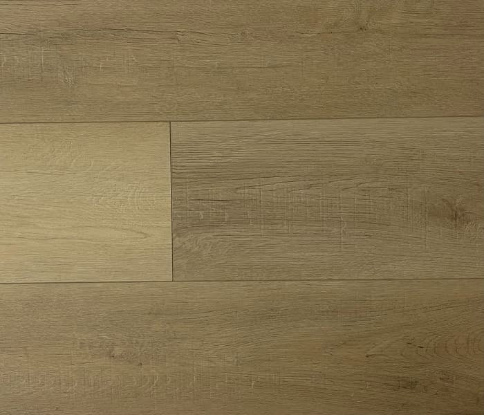 NAF AquaPlus Gold with Cork Shangri-La 7mm waterproof SPC vinyl plank flooring with textured wood grain and attached cork backing