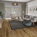 NAF AquaPlus Gold Dupont 7mm waterproof rigid core vinyl plank flooring with realistic wood grain and deep-textured finish in a living room