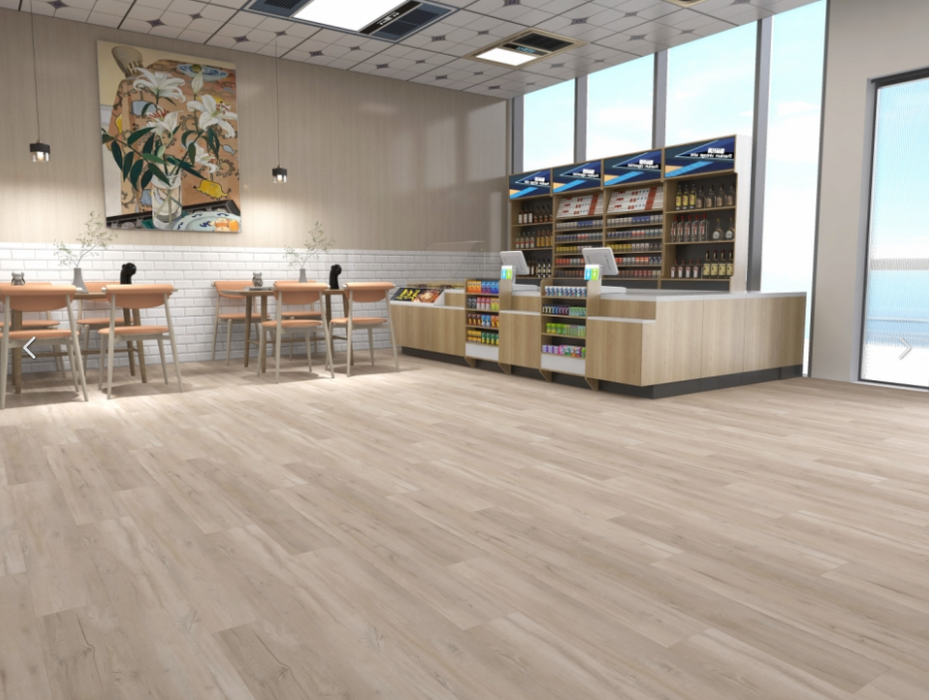 NAF AquaPlus Gold Summerhill 7mm waterproof rigid core vinyl plank flooring with realistic wood grain and deep-textured finish room scene